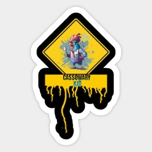 Cassowary Kid, Cassowary Family Sticker
